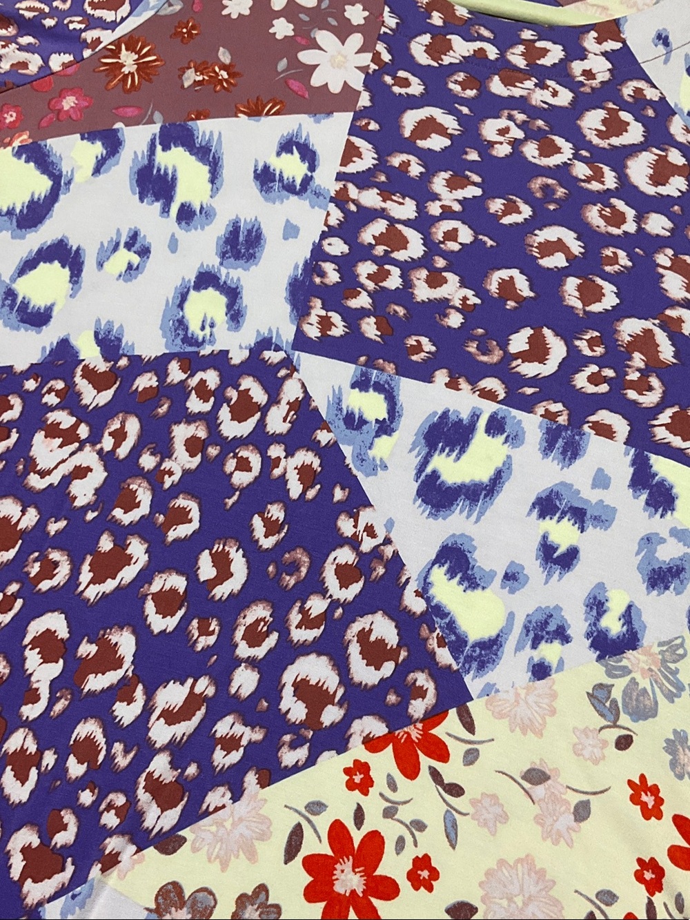 LOGO Patchwork Floral & Animal Print Tunic Top - Picture 7 of 8